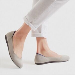 rothys | the daily flat in round toe in flax birdseye